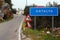 Antalya, Turkey - April 4, 2022: Welcome road sign in Antalya, the largest Turkish city on the Mediterranean coast outside the