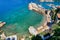 ANTALYA, TURKEY - MAY 21, 2017: Panoramic view on Old marina - most popular tourist place, cozy cafes, luxury restaurants, green