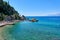 ANTALYA, TURKEY - MAY 21, 2017: Panoramic view on Old marina - most popular tourist place, cozy cafes, luxury restaurants, green