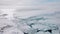 Antarctic Epic Coast Landscape Drone Aerial View. Massive Snow Iceberg Float in Ocean Water at Antarctica Peninsula