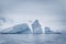 Antarctic glacier in the snow. Beautiful winter background.