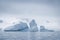 Antarctic glacier in the snow. Beautiful winter background.