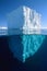 Antarctic iceberg drift symbolizing climate change, conservation efforts, and ozone layer threat