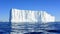 Antarctic iceberg drifting symbol of climate change, environmental conservation, and melting ice