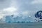 Antarctic landscape with iceberg on a cloudy day