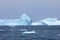 Antarctic landscape, icebergs, mountains and ocean, Antarctic Peninsula
