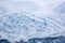 Antarctic landscape, snow desert, snowy hills on a frozen plain