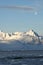 Antarctic mountains under the moonlight on a summer.