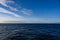 Antarctic Ocean, Southern Ocean, Southern Polar Sea on a beautiful day with blue sky and low waves near Falkland Islands