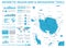 Antarctic region Map - Info Graphic Vector Illustration