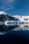 Antarctic seascape with icebergs and reflection