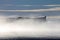 Antarctic table iceberg in morning mists