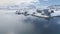 Antarctic vernadsky station epic aerial view