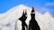 Antarctic Wildlife: two penguins singing
