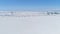 Antarctica coast glacier surface open water aerial