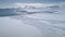 Antarctica gentoo penguin walk snow edge aerial