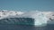 Antarctica. Icebergs. Ice movement and snow iceberg and glacier view from ship in ocean of Antarctica. Amazing unique