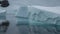 Antarctica. Icebergs. Nature and landscapes of Antarctica. Big blue ice in icefjord. Affected by climate change and