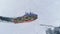 Antarctica icebreaker vessel top down aerial view