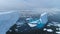 Antarctica iecberg float ocean glacier aerial view