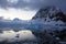 Antarctica, Lemaire Channel in the early morning just before sunrise