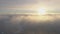 Antarctica sunset ocean surface fog aerial view