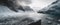 Antarctica. Winter landscape with glaciers. Blocks of ice on the water in Antarctica. Beautiful winter snow background