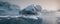 Antarctica. Winter landscape with glaciers. Blocks of ice on the water in Antarctica. Beautiful winter snow background