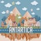 Antartica - Flat design city vector illustration