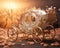 antasy gold carriage of a in or a princess background.