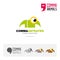 Anteater animal concept icon set and modern brand identity logo template and app symbol based on comma sign