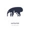 anteater icon on white background. Simple element illustration from Animals concept