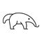 Anteater Isolated Vector icon that can be easily modified or edited