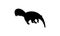 Anteater Silhouette On White Background