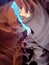 Antelope Canyon in Arizona USA. Colored canyon walls