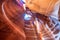 Antelope Canyon sunlight games and rocks - Arizona - USA