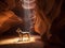 Antelope Canyon Whispers: A Coyote\\\'s Solitary Stroll