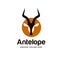 Antelope head logo vector
