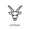 Antelope icon. Trendy modern flat linear vector Antelope icon on