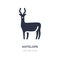 antelope icon on white background. Simple element illustration from Animals concept