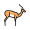 antelope wild animal color icon vector illustration