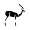 antelope wild animal glyph icon vector illustration
