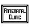 ANTENATAL CLINIC stamp on white isolated