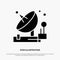 Antenna, Communication, Parabolic, Satellite, Space solid Glyph Icon vector