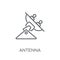 Antenna linear icon. Modern outline Antenna logo concept on whit