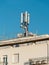 Antenna Mobile Communication on the top of a building