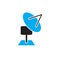 Antenna related icon on background for graphic and web design. Simple illustration. Internet concept symbol for website