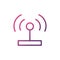 Antenna signal network social media icon line