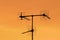 Antenna silhouette sunrise