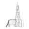 Antenna. Telecommunications transmitter radio tower. Communications concept